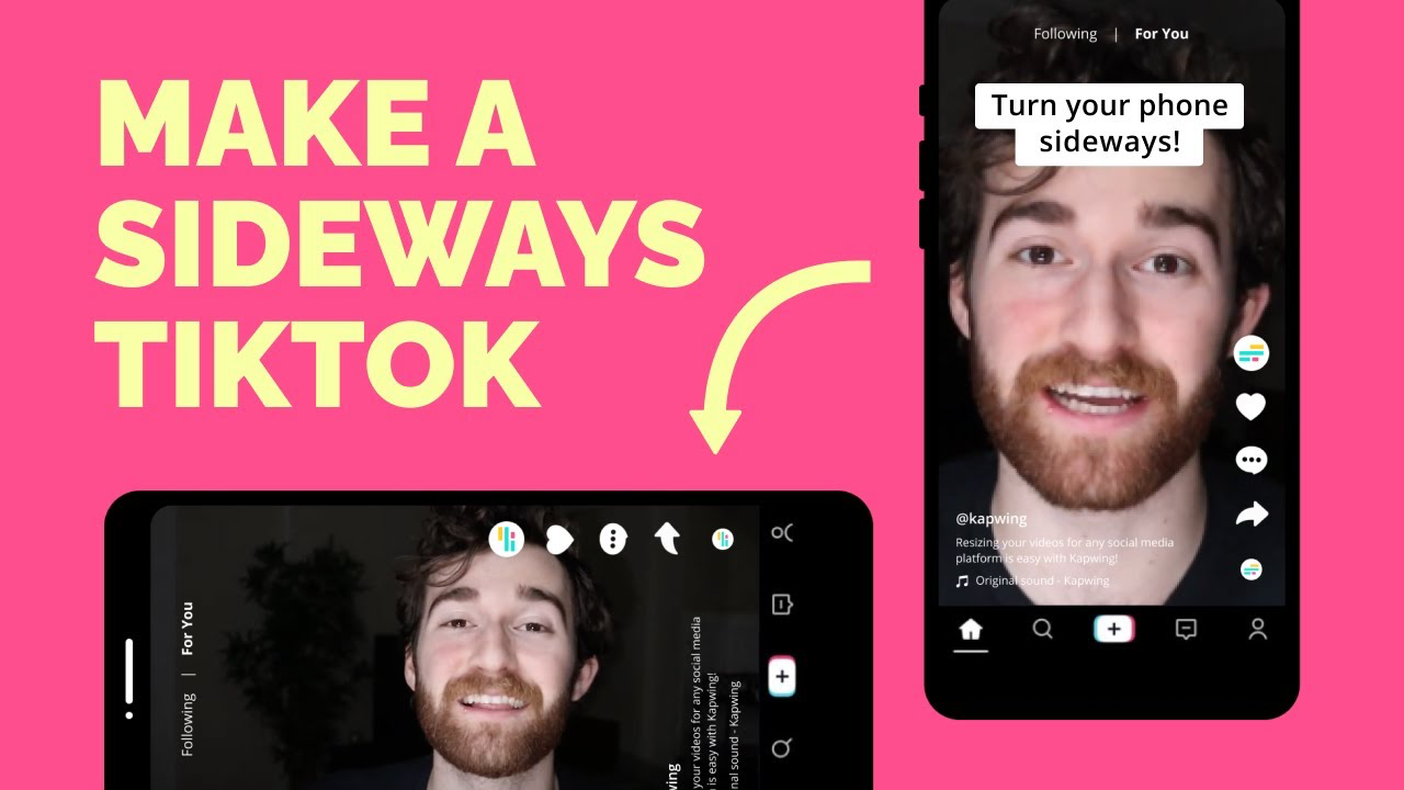 graphic on how to make a sideways TikTok